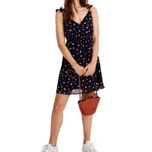 Madewell Ruffle Strap Faux floral Dress size 12